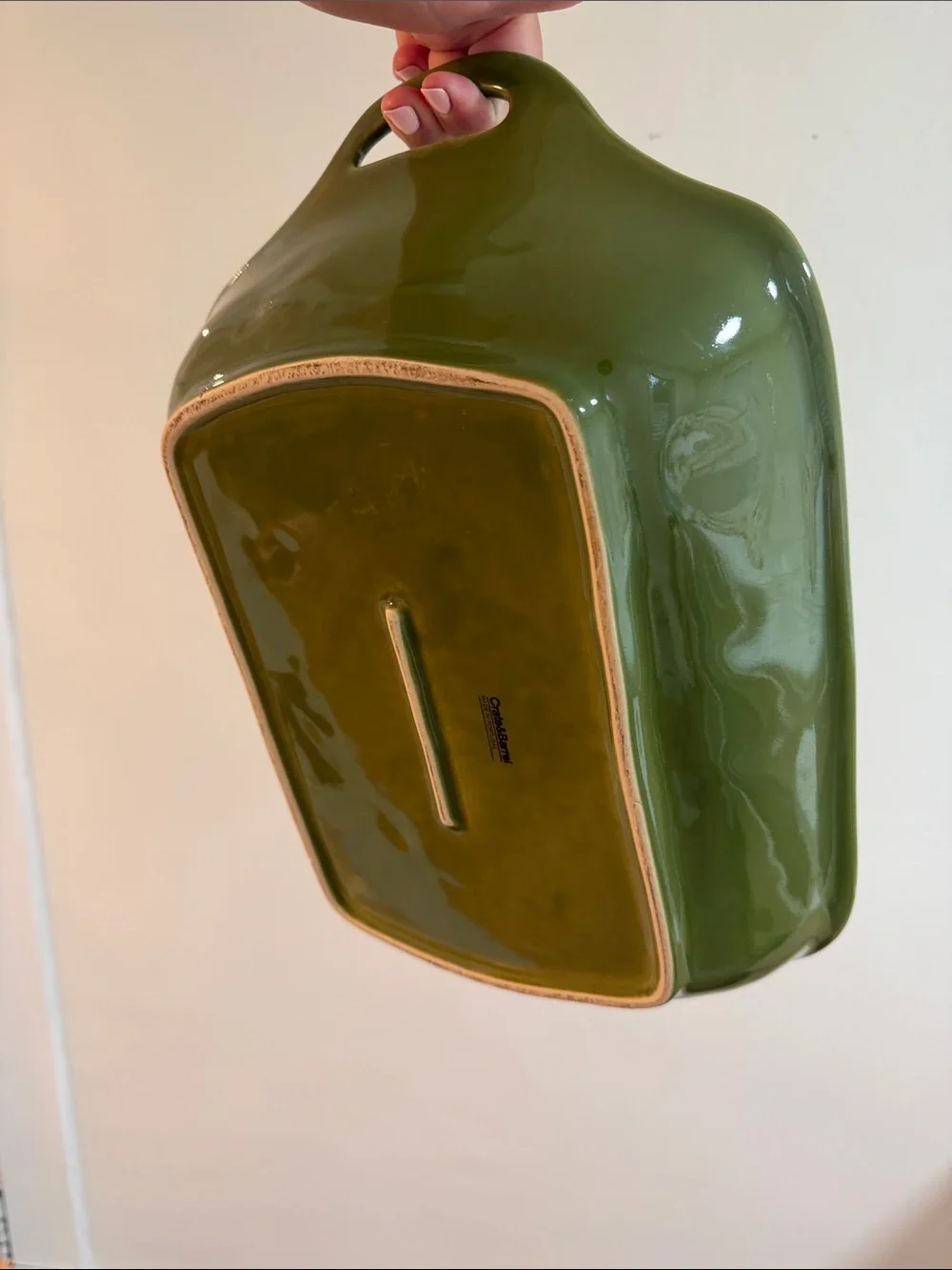 Crate&Barrel glossy olive